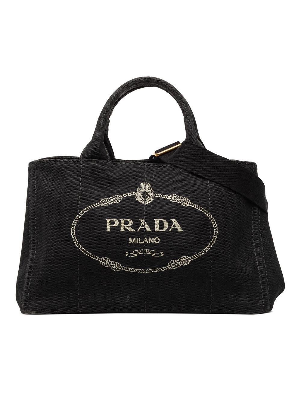 Prada Canvas Canapa Logo Tote Pre-Loved #326720P73B